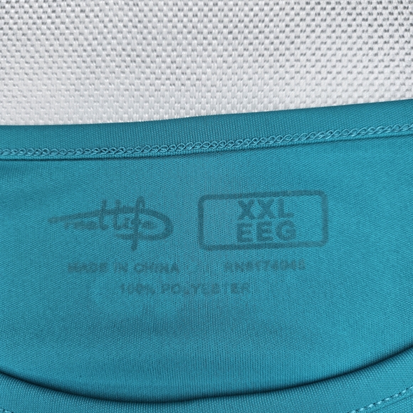 Reel life fishing shirt womens XXL Teal turtle thumb holes - Picture 2 of 4